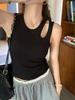 Camisola de cuello halter con copas en el pecho para mujer, Nuevo estilo de verano 2026, Top de capa base sin mangas para usar debajo de otras prendas