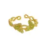 Nuevo Anillo Abierto de Mariposa de Goteo de Aceite Doble Esmaltado Estilo Palacio Medio Antiguo Chino Anillo de Lujo Ligero de Nicho de Temperamento