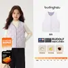 Ropa de Otoño Pudding Haru para Niñas, Tops Versátiles para Niños, Nueva Colección de Otoño 2026, Chaleco Ligero y Cálido de Plumas para Niños