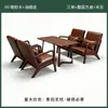 Sillón individual estilo retro, juego para balcón con dos sillas y una mesa, combinación de mesa y silla para zona de asientos de cafetería y tienda de té de burbujas