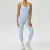 Roupas de Yoga Peça Única Europeias e Americanas para Mulheres, Roupas Fitness Peça Única, Calças Esportivas de Pilates Yoga, Macacões