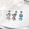 Gato gato ojo piedra labio uña degradado diente interno hueso de oreja uña de oreja acero titanio piercing bebible joyería lindo dulce