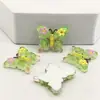 Flores Transparentes de Dibujos Animados Mariposa Colorida Accesorios de Resina Pegamento de Crema DIY Funda para Teléfono Móvil Pasador Parche de Joyería Material