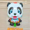 Balão Fofo de Panda Gigante Panda Segurando Bambu Balão de Filme Leve Animal de Desenho Animado Panda Flutuante Bola de Ar Sem Vedação