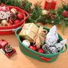 Cesta de Presente de Natal com Cesta de Armazenamento de Corda de Algodão, Sacola de Presente Cesta de Doces, Cesta de Armazenamento de Natal, Cesta de Presente