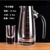 Juego de Vasos Pequeños de Vidrio Grueso para Baijiu Casero Vaso de un Solo Tiro para Whiskey Licor Decantador Vaso Bala Copa de Vino Pequeña