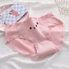 Roupa Íntima Respirável Floral Rosa de Cintura Média Estilo Japonês Fofa e Doce Estampada Confortável Shorts Triângulo para Meninas Estudantes 910