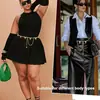 Accesorios de Moda Estilo Europeo y Americano con Incrustaciones de Piedras Preciosas, Decoración de Cabeza de Toro de Metal, Accesorio de Cadena para Cintura, Cadena de Cintura, Al por Mayor en Stock