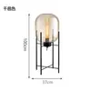 Lámpara de mesa de cristal decorativa minimalista post-moderna nórdica para comedor, luz de lujo retro, sala de exposiciones, sala de estar, dormitorio, lámpara de pie de bola
