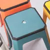 Taburete de Plástico para el Hogar para Adultos Cuadrado Sala de Estar Apilable Taburete de Comedor Nórdico Simple Taburete Alto Venta al por Mayor