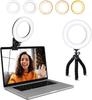 Luz de anillo de 4.5 pulgadas con cambio de color de Amazon, luz para videoconferencias en computadora de escritorio, luz para transmisiones en vivo, luz con clip fuerte