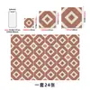 Pegatinas de azulejo autoadhesivas de PVC con patrón de diamantes en blanco y negro, pegatinas de azulejo de pared impermeables y a prueba de aceite para renovación de cocina y baño, suministro transfronterizo