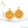 Tienda de Oro Mismo Estilo Conservación del Color Filigrana de Oro Antigua Brújula de los Ocho Tesoros Colgante Collar para Mujer, Nuevo Estilo Chino Brújula Colgante de Oro