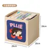 Nueva Caja de Almacenamiento de Dibujos Animados Lindos con Apertura Grande y Apilable Caja de Almacenamiento para Estudiantes de Dormitorio Caja de Almacenamiento para Libros Viejos de Dormitorio