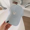 Nueva gorra de béisbol grande de primavera y verano para mujer, letra rosa, ala ancha, visera profunda, para hombre, circunferencia de cabeza grande, casual