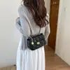 Bolso de Patrón de Rejilla 2026 Verano Retro Nuevo Estilo Bolso de Mujer de Moda Bolso Cruzado con Cadena Bolso Cuadrado Pequeño Popular de Moda