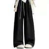 Pantalones Casuales Holgados para Mujer, Verano Nuevo Cintura Alta Adelgazantes Caída Versátil Perezoso Yamamoto Pantalones de Pierna Ancha