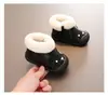 Botinhas curtas para bebê, estilo coreano, com sola macia, forradas com fleece para aquecimento, versáteis para o inverno, adequadas para bebês de 1 a 3 anos, sapatos para antes de andar, para meninas e meninos, sapatos de algodão