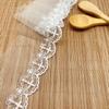 Nueva ropa infantil de malla transparente de seda de leche diy hecha a mano encaje de bordado soluble en agua de onda unilateral al contado al por mayor