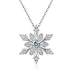 Collar Versátil de Plata de Ley S925 con Piedras del Zodiaco y Copo de Nieve Navideño, Colgante de Piedra Preciosa con Temperamento Europeo y Americano, Amazon