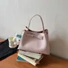 Bolsa de Balde Portátil Estilo Coreano Transfronteiriça, Bolsa de Mão Grande e Moderna, Bolsa de Ombro de Luxo, Bolsa Transversal Versátil para o Dia a Dia
