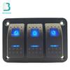Interruptor de barco de cambio modificado 5 pines doble luz panel universal para RV yate interruptor de control de coche de 3 dígitos