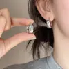 Pendientes de Aro Cruzados de Doble Anillo para Mujer, Pendientes de Aro Versátiles de Estilo Minimalista a la Moda de Nicho Simple, Nuevos Accesorios para Orejas Estilo Coreano