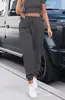 Ropa para Mujer de Comercio Exterior Transfronterizo Europeo y Americano Nueva para Otoño e Invierno Pantalones Jogger Deportivos Casuales Sueltos con Cordón de Pierna Ancha para Mujer
