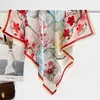 Lenço de seda de 90cm para mulheres, versátil e elegante, lenço pequeno rosa para pescoço, acessório estiloso para combinar com camisas, xales e lenços de cabeça