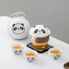 Episodio 2 Panda Taza Rápida Cerámica Portátil Viaje Juego de Té Una Olla Tres Tazas Exterior Camping Set de Tazas de Té