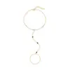 Bestseller transfronterizo Anillo-cadena para mujer de plata de ley S925 incrustado de diamantes, pulsera versátil de alta gama, fresca y minimalista, integrado