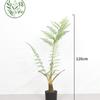 Planta de árvore falsa de plástico de samambaia de macaco dourado de simulação de ponta, vaso de chão, decoração de flor interna para sala de estar, bonsai verde falso