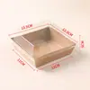 Caja de embalaje para sándwich, caja rectangular para pastel de nieve, caja desechable para pastel de hebras de carne, caja de embalaje para tiramisú