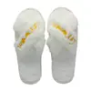 Novia Boda Novia Dama de Honor Fiesta Zapatos Hotel Club Coral Fleece No Lavable Pantuflas Desechables Novio
