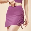 Nueva Falda de Yoga Sexy Exterior con Pliegues, Falda de Tenis que Cubre las Caderas, Adelgazante, Anti-Exposición, Pantalones Cortos de Yoga para Deporte Corriendo para Mujeres