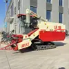 Cosechadora de Alimentación Total Wode de 135 HP Trillado Cribado de Trigo Arroz Cosechadora de Arroz de Oruga Combinada