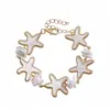 Pulseira de estrela com contas de pérola transfronteiriça europeia e americana, estilo de férias de verão, pulseira simples, joia versátil de nicho de alta qualidade