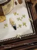 Accesorios de aleación para arte de uñas de cruz tachonados con diamantes vintage, accesorios de decoración DIY de metal estilo punk oscuro al por mayor