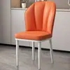 Silla de Comedor Color Crema para Uso Doméstico, Moderna de Lujo Ligero Minimalista para Comedor, Silla de Maquillaje Nórdica Acolchada Suave con Respaldo, Taburete de Computadora para Hotel