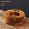 Tetera de Gres con Forma de Calabaza y Asa, Base Calentador de Velas de una Sola Pieza para Estufa de Té para Uso Doméstico, Estufa Pequeña para Preparar Té