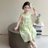 Nuevo Conjunto de Verano Floral Estilo Chino para Niñas 2026 Nuevo Modelo Niña Pequeña Estilo Chino Hanfu Ropa de Verano Conjunto de Dos Piezas