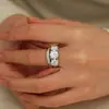 Anillo de Moissanita para Mujer Plata S925 Banda de una Sola Fila con Diseño de Corona, Anillo de Cola Única, Apilable, Moderno, Sencillo, Estilo Europeo y Americano