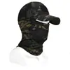 Balaclava Camuflado Tático de Seda Gelada para Uso Externo no Verão, Protetor de Pescoço para Ciclismo, Máscara Facial Respirável para Proteção Solar na Pesca, Boné de Baseball
