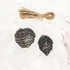 Etiquetas en Stock Blancas y Negras con Diseño de Hoja Dorada en Foil para Tarjetas de Regalo, Decoración de Regalos, Etiquetas Pequeñas, Accesorios Pequeños, Creativo para Bodas
