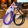 Cordón Corto para Teléfono Móvil Funda de Teléfono Móvil con Clip Cuerda para la Muñeca Estilo Ins Cadena para Teléfono Móvil Tejida a Mano Llavero D