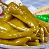 Chiles agrios fermentados tradicionalmente, auténticos, en vasijas de barro, grandes cantidades, perfectos como guarnición, chiles encurtidos, envasados comercialmente en bolsas para venta al por mayor