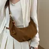 Bolso retro de ante para debajo del brazo para mujer, nueva colección de otoño 2026, estilo niche para el día a día, gran capacidad, bolso de hombro, bolso cruzado, bolso tipo dumpling
