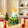 Enfeites de Árvore de Natal de Tricô, Sinos de Vento de Natal de Lã Transfronteiriços, Pequenos Enfeites de Crochê, Decorações de Natal, Noel