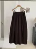 Calça Pantalona de Veludo Cotelê Vintage KEKEZOON para Mulheres, Cintura Alta Elástica, Cor Sólida, Calça Casual Cropped, Tendência 9028