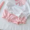 Camisola de Algodón para Niña Ropa de Verano 0-2 Años Estilo Occidental Camiseta Fina Triangular sin Mangas para Bebé Niña Camisola Pequeña